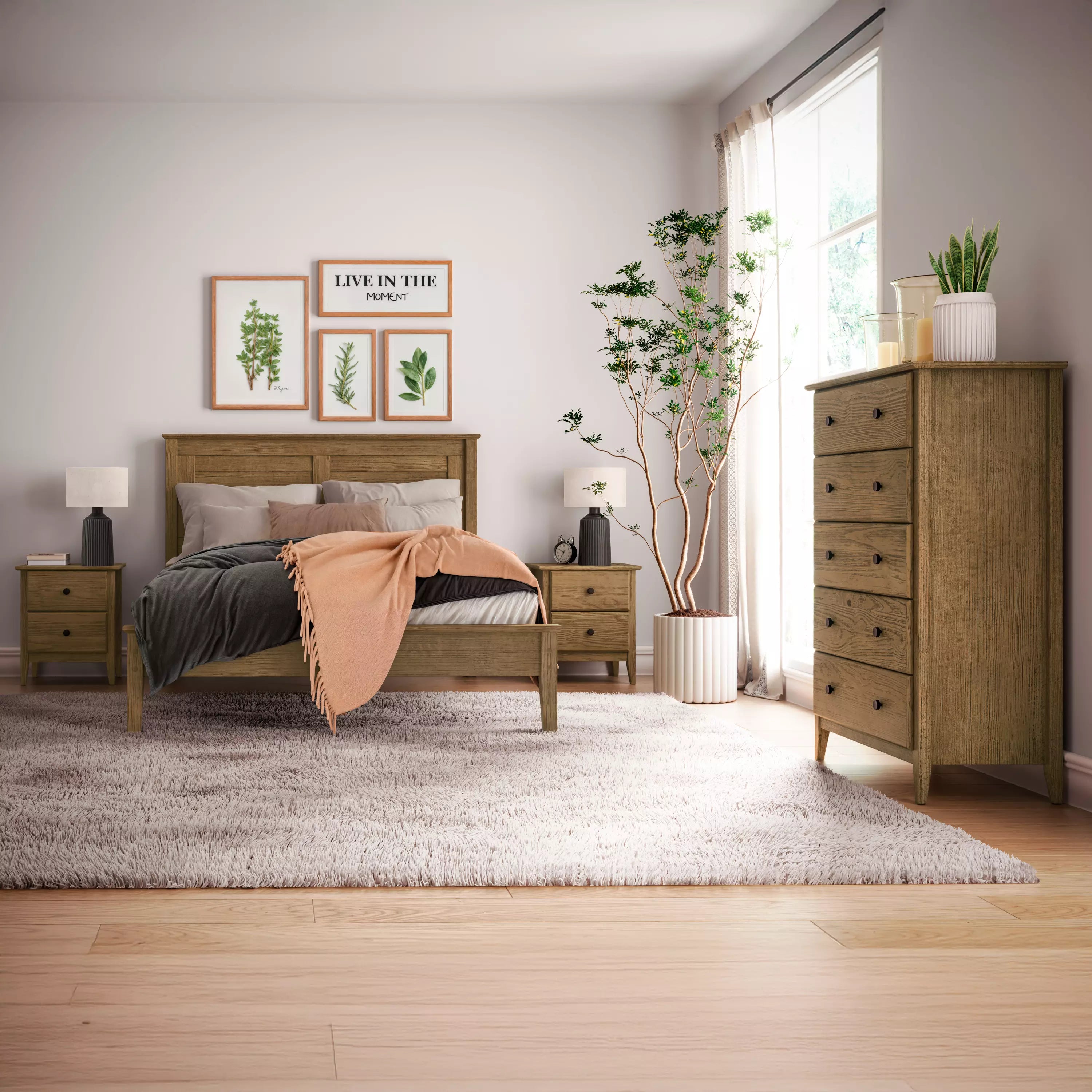 Greenport Louvered Platform Bed