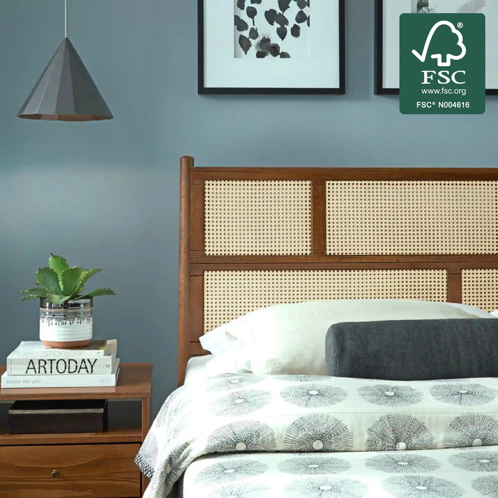 Mid Century Cane Bed