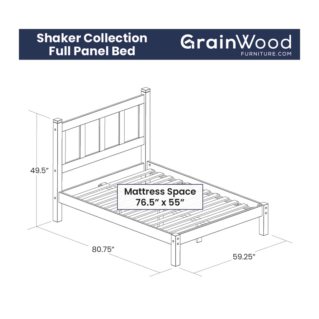Shaker Panel Platform Bed